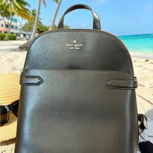 kate spade Black Saffiano Mini Backpack